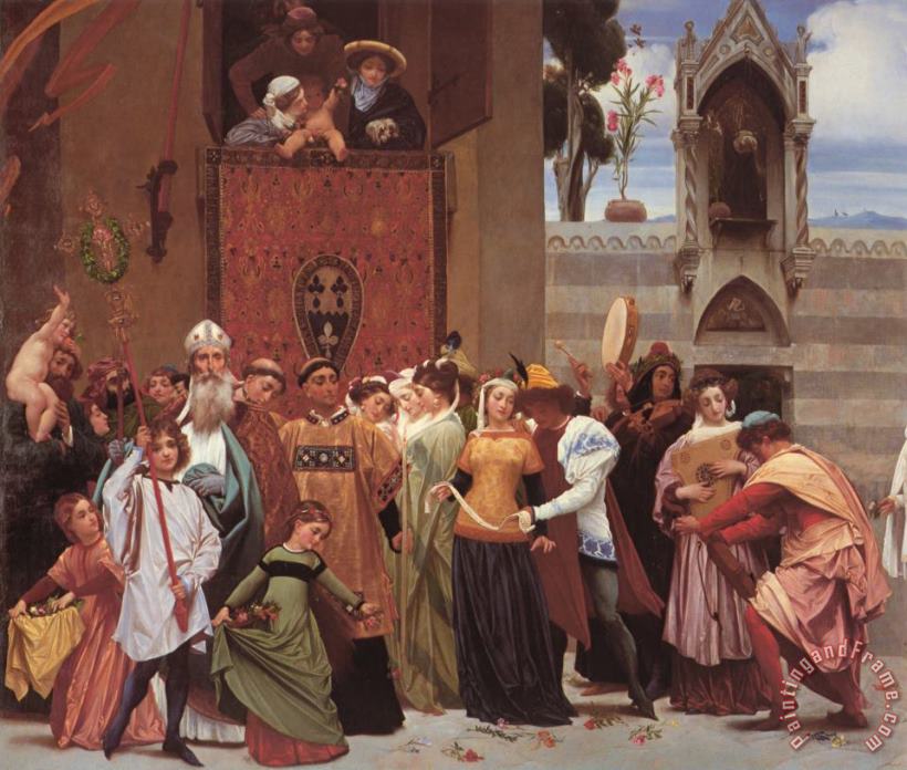 Cimabue's Celebrated Madonna [detail Left] painting - Lord Frederick Leighton Cimabue's Celebrated Madonna [detail Left] Art Print